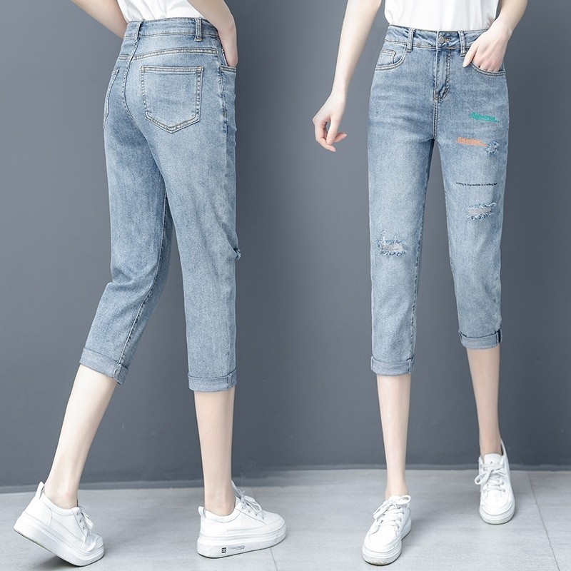 官方旗舰店官网0新款高腰潮萝卜裤 尚吻蔓牛仔裤