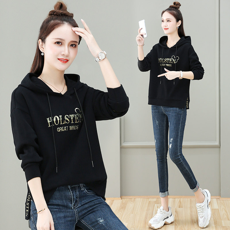 连帽套头春秋2020新款宽松以纯卫衣 尚吻蔓卫衣/绒衫