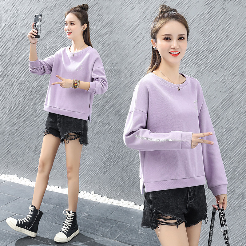 2020春秋新款韩版长袖套头以纯卫衣 尚吻蔓卫衣/绒衫