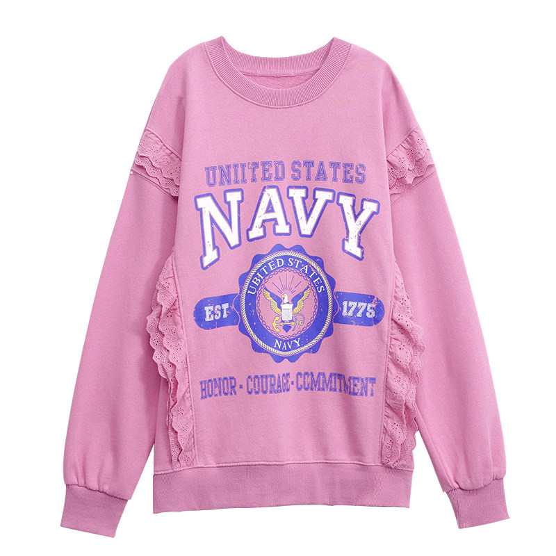 以纯官方旗舰店春秋季2020新款卫衣 尚吻蔓卫衣/绒衫