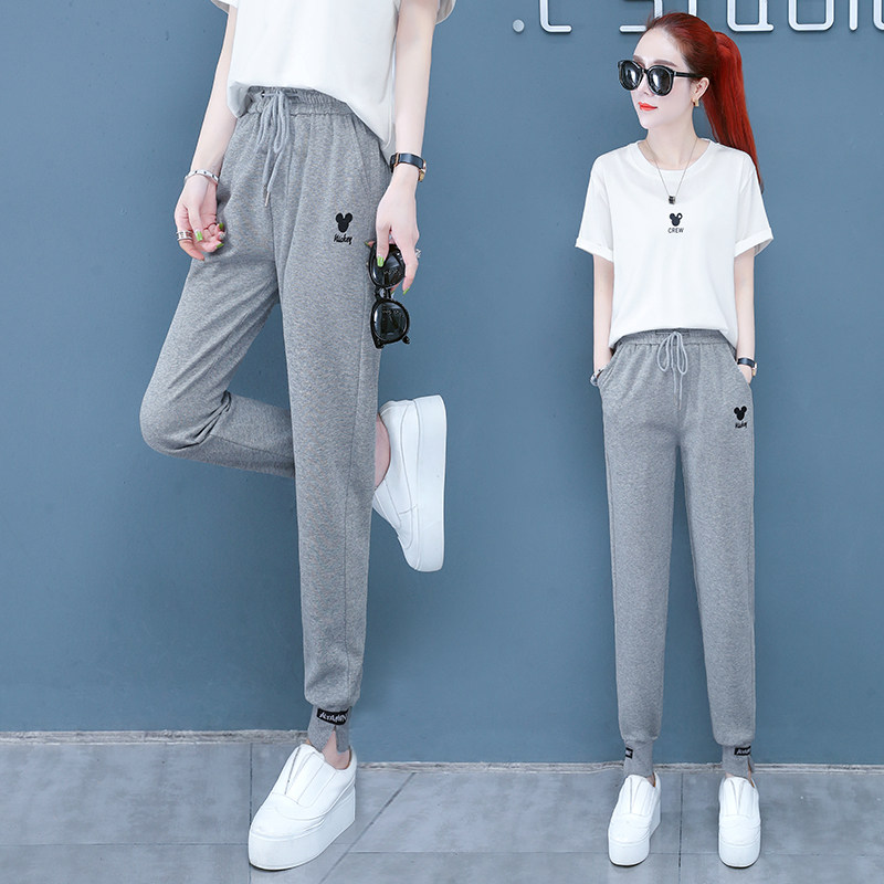 以纯官方旗舰店女显瘦百搭运动裤 尚吻蔓休闲裤