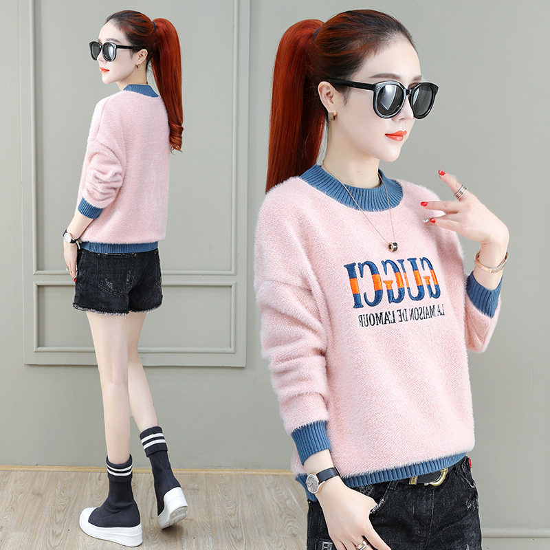 2020春秋装新款韩版以纯水貂绒毛衣 尚吻蔓毛衣