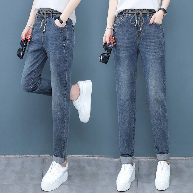 以纯官方旗舰店韩版高腰牛仔小脚裤 尚吻蔓牛仔裤