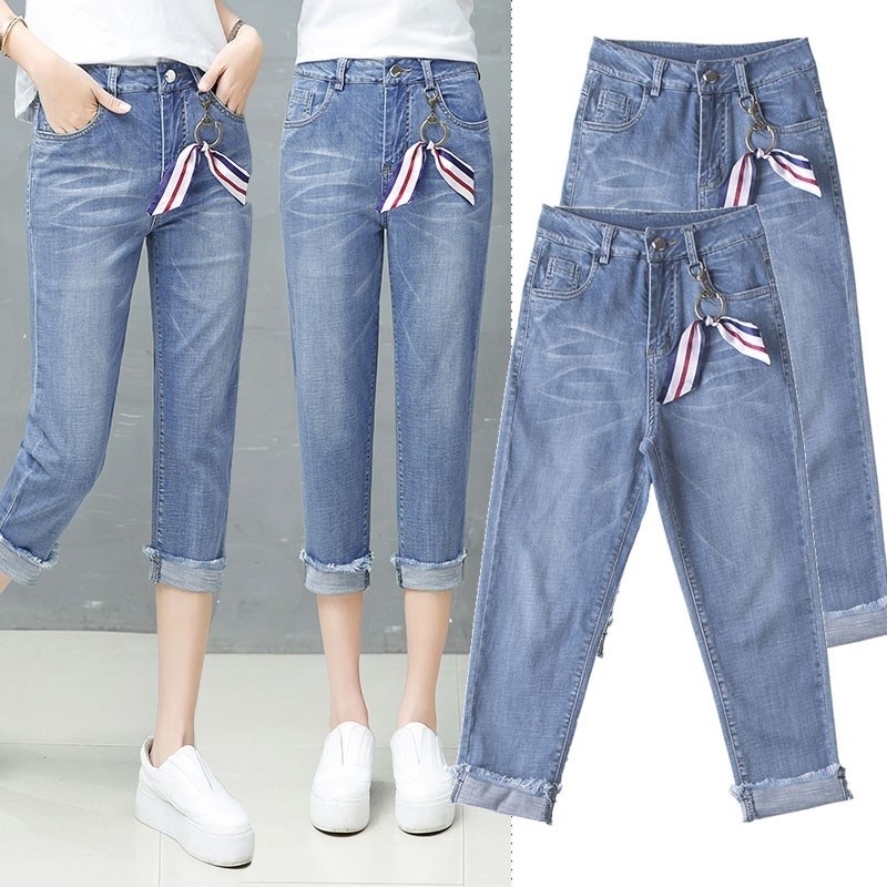 以纯官方旗舰店官网高腰百搭牛仔裤 尚吻蔓牛仔裤