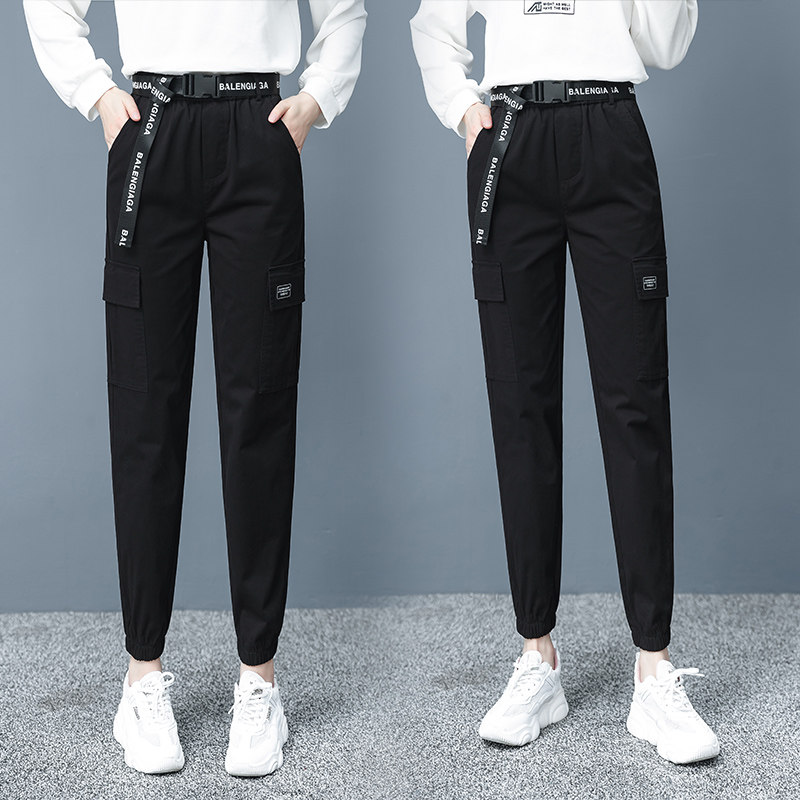 工装2020春季显瘦高腰以纯萝卜裤 尚吻蔓休闲裤