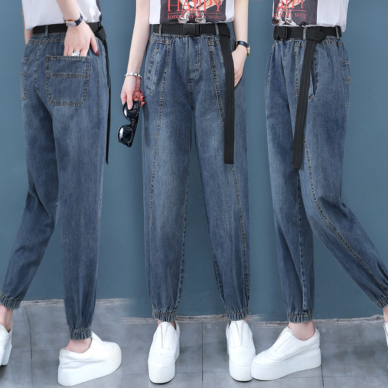 老爹直筒宽松高腰2020以纯牛仔裤 尚吻蔓牛仔裤