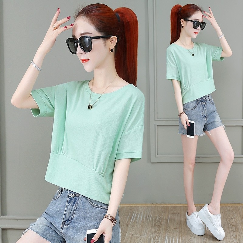 欧贝妮女装a21p官方官网2020夏t恤 尚吻蔓T恤