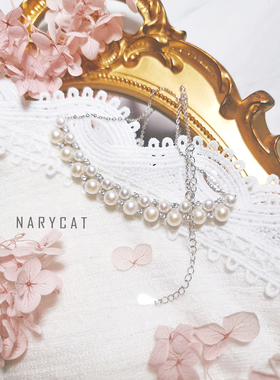 narycat纯银18k金镶嵌短项链定制