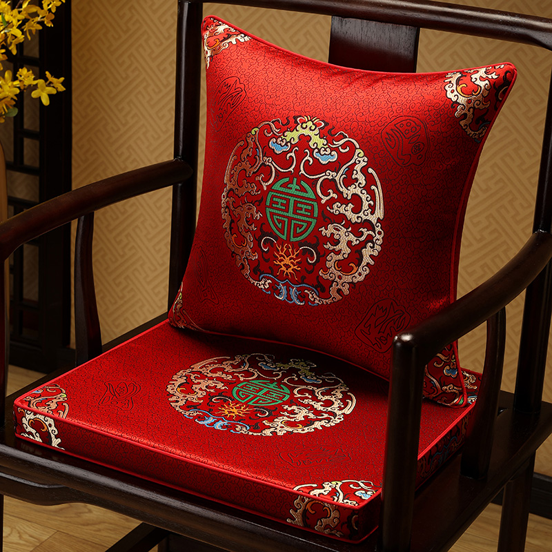 中国风椅垫茶椅防滑海绵垫中式圈椅餐椅垫定做古典红木沙发垫坐垫
