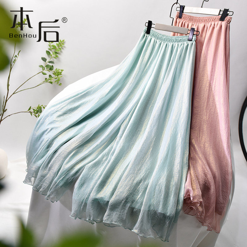 松紧腰文艺中国风薄款宽松阔腿裤 本后休闲裤