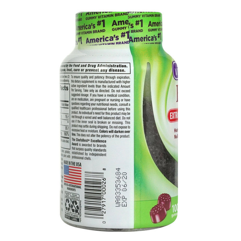 vitafusion 100粒/瓶生物素 悦蓉海外其他膳食营养补充剂