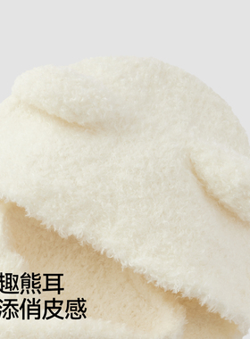 森马萌趣俏皮熊耳经典纯色帽子女