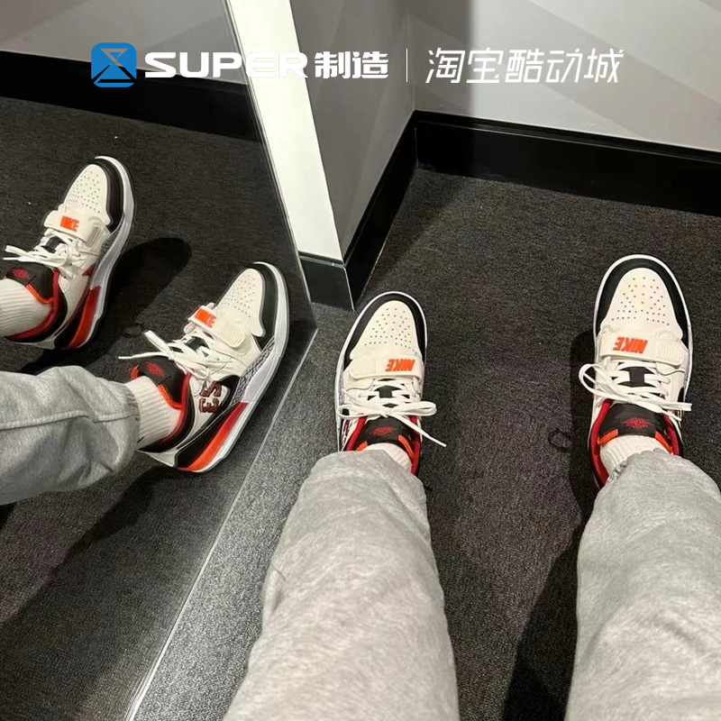 NIE耐克 Air Jordan Legacy AJ312白黑红复古篮球鞋 FJ7221-101-图2