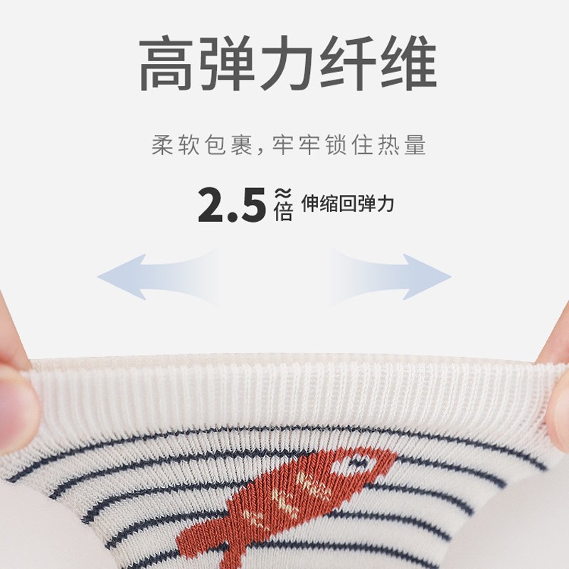 婴儿纯棉袜子秋冬款毛圈加厚儿童高弹中筒袜婴幼儿宝宝无骨袜保暖