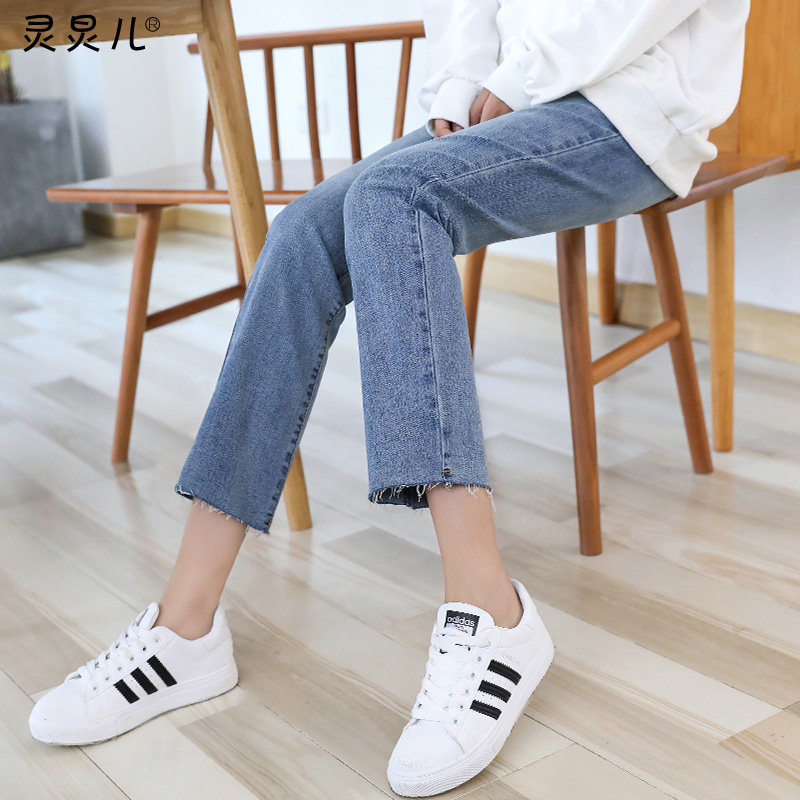 孕妇裤子秋季外穿孕妇潮妈打底裤 灵炅儿孕妇直筒裤