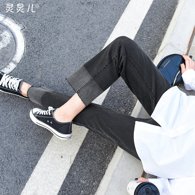 2020春季外穿孕妇宽松阔腿孕妇裤子 灵炅儿孕妇直筒裤