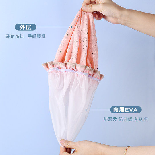 双层浴帽女防水洗澡家用防油烟头套女童干发膜专用沐浴帽新款2025