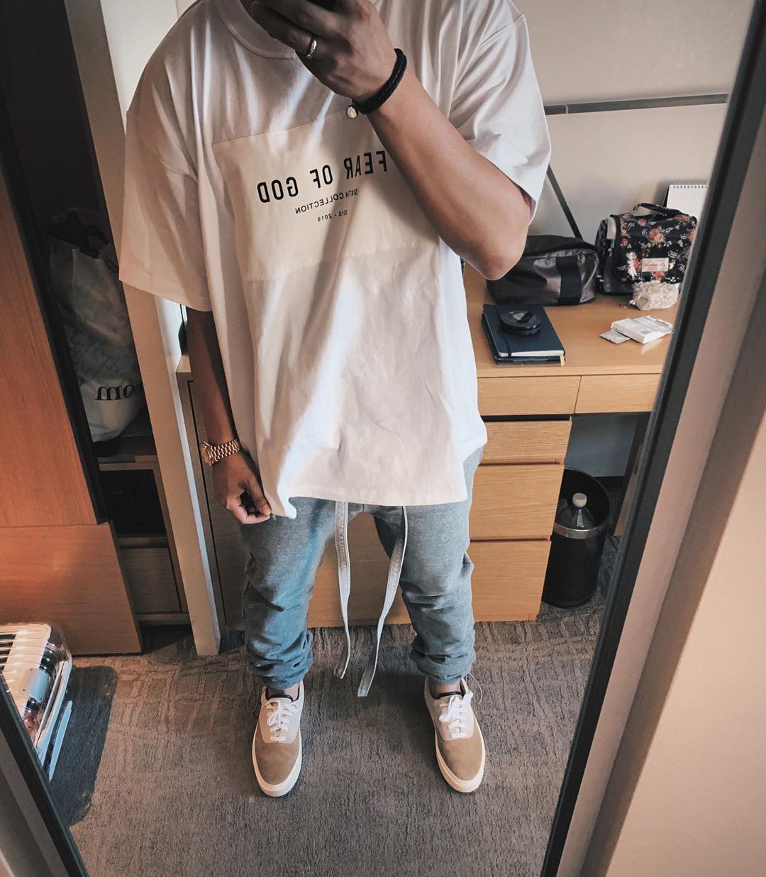 胸前贴布短袖男女情侣高街风格T恤TEE