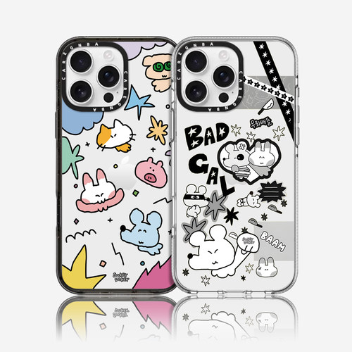 CAREGNBA联名Sukeydokey系列手帐贴纸适用苹果17ProMax手机壳iPhone16pro透明14plus全包15防摔12网红11女13p - 图3
