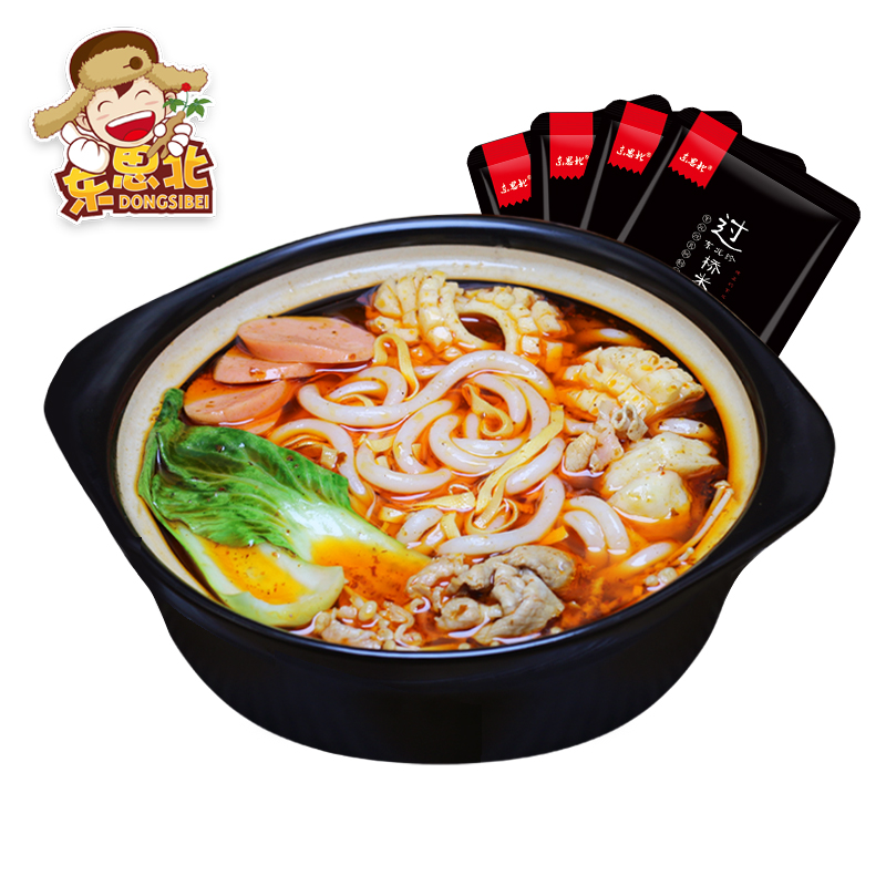 东思北旗舰店东思北_过桥米线x4袋装  正宗云南砂锅速食桂林米粉粉丝米线调料1