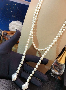 流苏珍珠项链女装饰配裙子2025新款高级感百搭腰叠戴腰链配饰