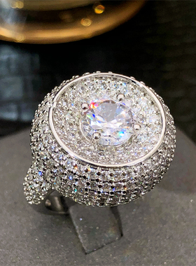 微镶轻奢满钻高级感复古戒指