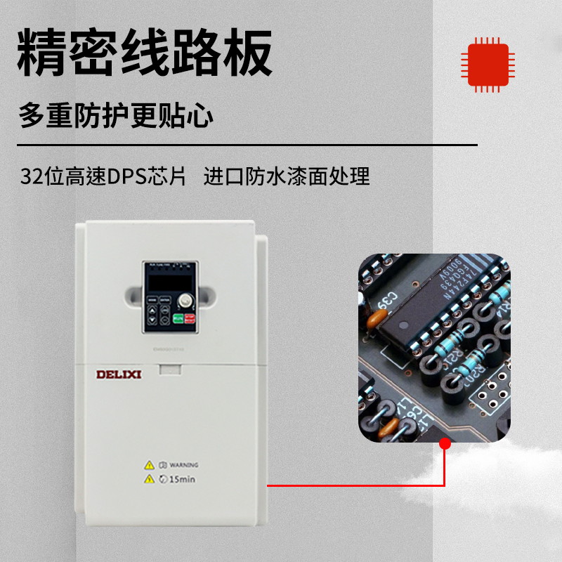 德力西三相变频器CDI-EM60 0.4/2.2/1.5/5.5/7.5/11/15KW千瓦380V - 图1