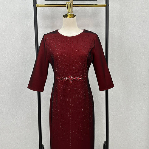 新娘结婚妈妈礼服连衣裙春夏季高端显瘦五一喜婆婆婚宴装高贵裙子 - 图3