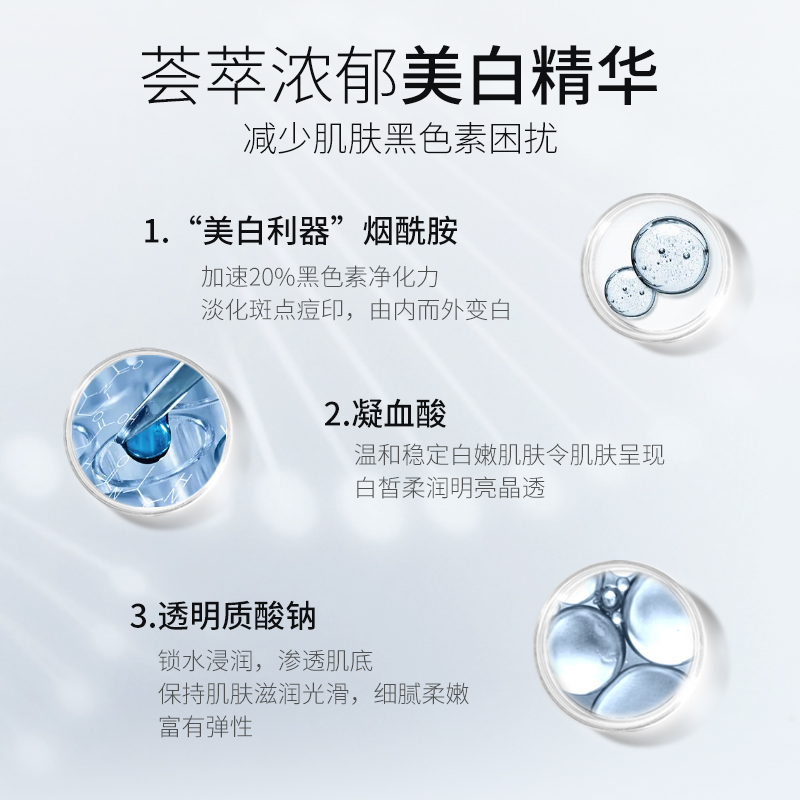 药都仁和旗舰店仁和美白祛斑精华液提亮肤色淡斑去黑色素神器烟酰胺面部精华补水1
