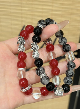 原创学生款古风手作貔貅串珠手串男款手链女生新中式古风手链情侣