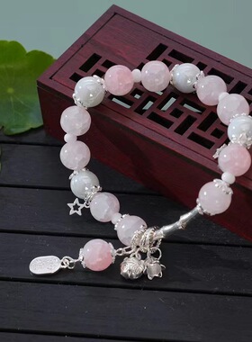 女孩琉璃手链纳福国风新手链糖果色清爽风招财猫流苏手串文创饰品