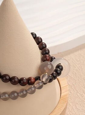 扶摇手串串珠手链精致简约复古中式双圈玻璃手链古风新中式手串