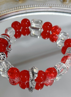 学生手链情侣款古风手作盘龙串珠手串男款手链女生新中式手腕饰品