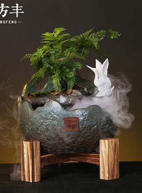 创意流水喷泉陶瓷家居客厅办公室