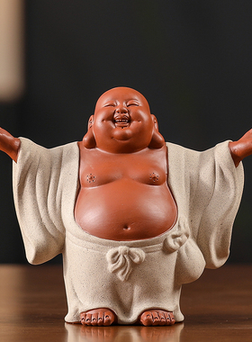 弥勒佛摆件招财客厅玄关桌面装饰