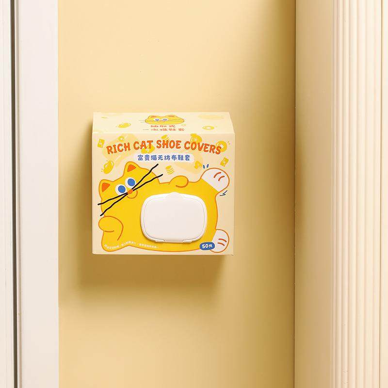 卡通一次性鞋套抽取式壁挂纺布脚套家用客人套脚加厚防滑鞋套Y03,淘宝优惠券,粉丝福利购,淘宝优惠卷