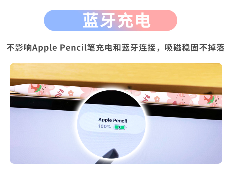 适用苹果Apple Pencil贴纸一代二代iPad手写笔贴膜笔尖套美少女 - 图2