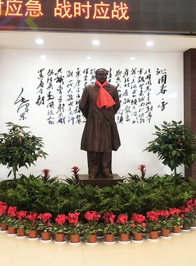 183cm毛主席紫铜风衣像 校园广场公园伟人摆件 紫铜雕像大摆件b3