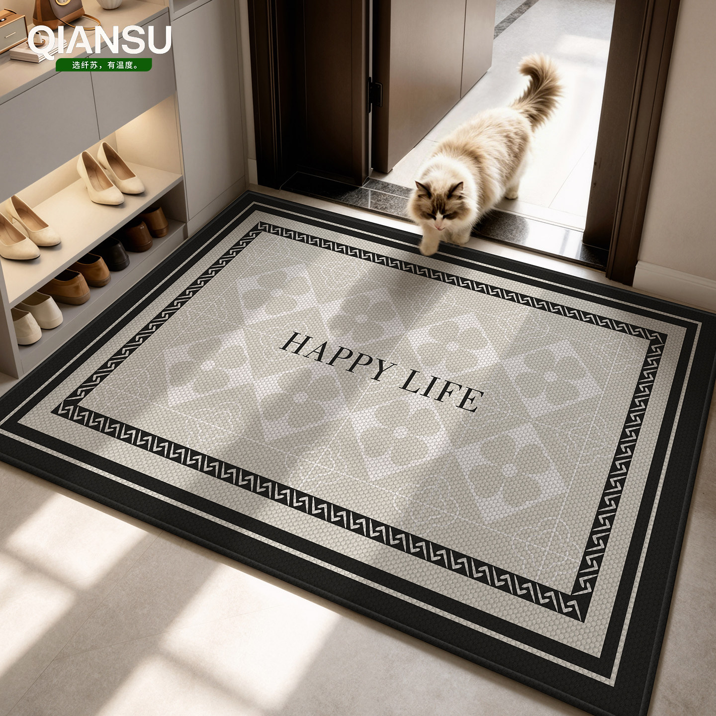 1-year warranty on first-line manufacturer's no-wash fiber Su doormat