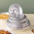 Air fryer special tinfoil plate household food grade round tinfoil baking pan fryer paper microwave oven oil paper