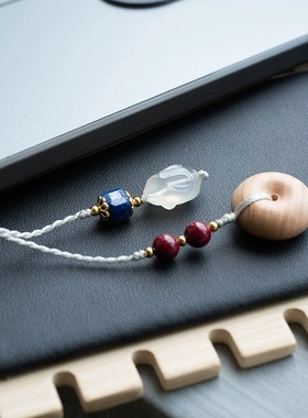 玉髓一世长安古风可爱小兔子桃木