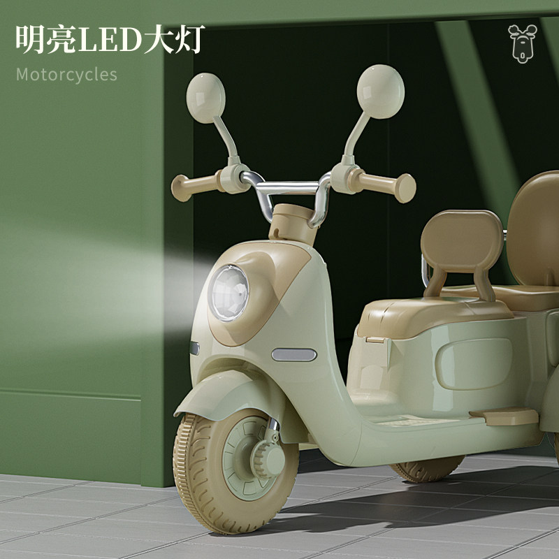 电动摩托车三轮男女孩遥控玩具车 帝祥儿童电动车