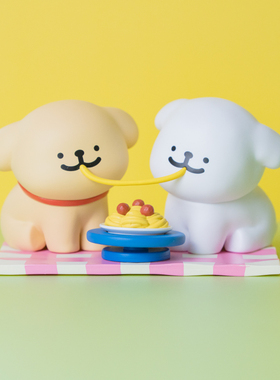 可爱线条小狗车载摆件情侣礼物