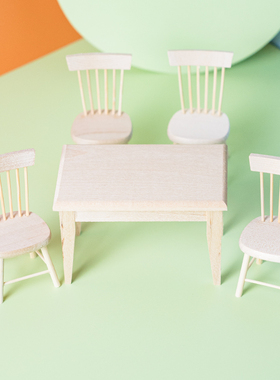 可爱木质迷你家具微景观装饰摆件