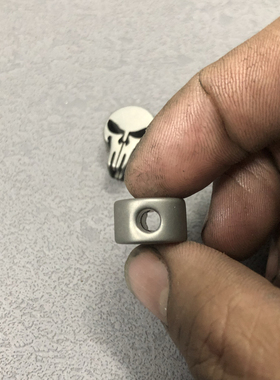无极钛合金tc21数控骷髅头吊坠征服者吊坠刀坠装饰中微子吊坠