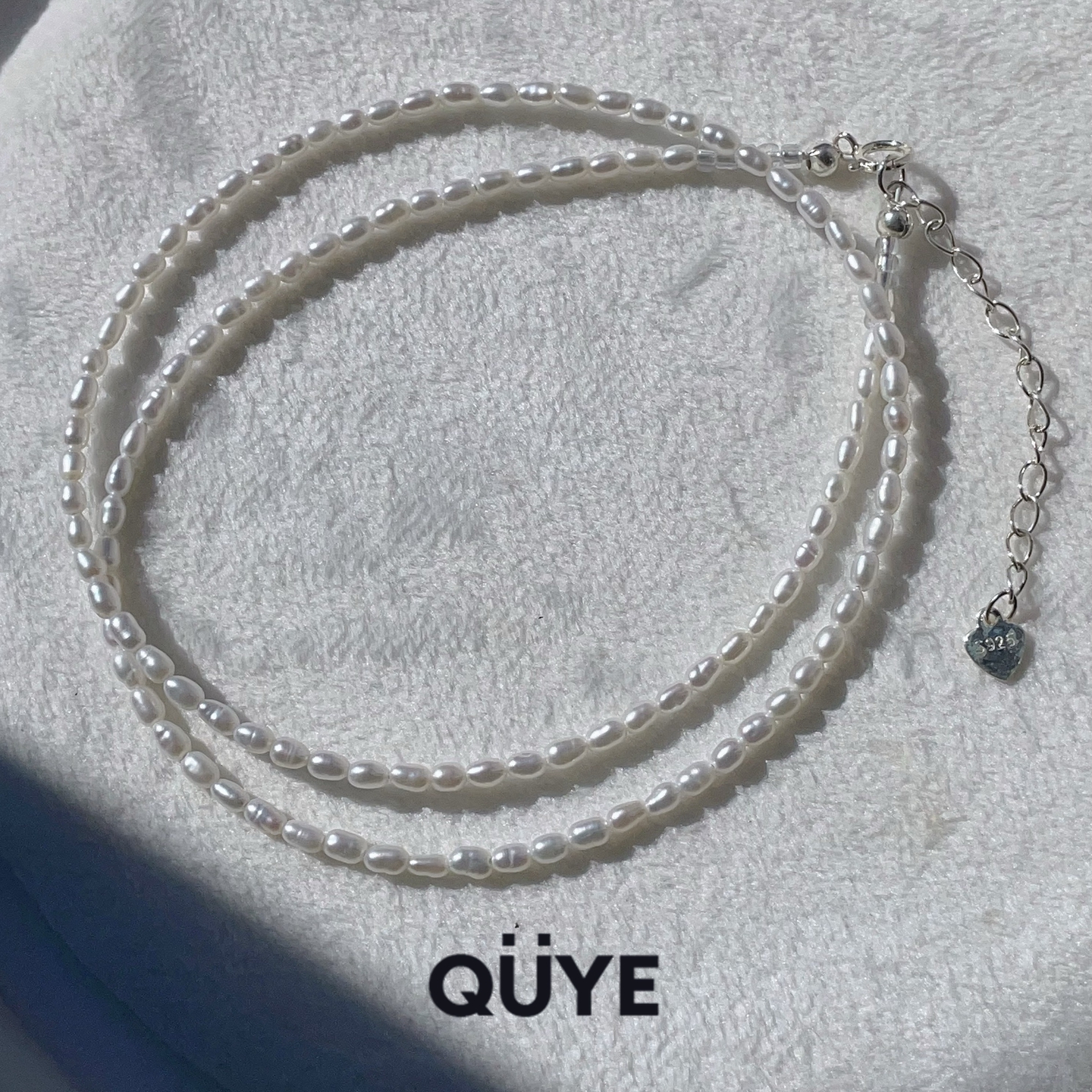 巨细2mm冷白光高亮法式迷你小米粒天然淡水珍珠项链S925银颈链女 - 图2