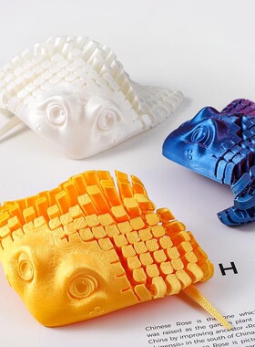 3D打印魔鬼鱼仿真模型鳐鱼手办儿童可动玩具男孩女孩造景摆件礼物