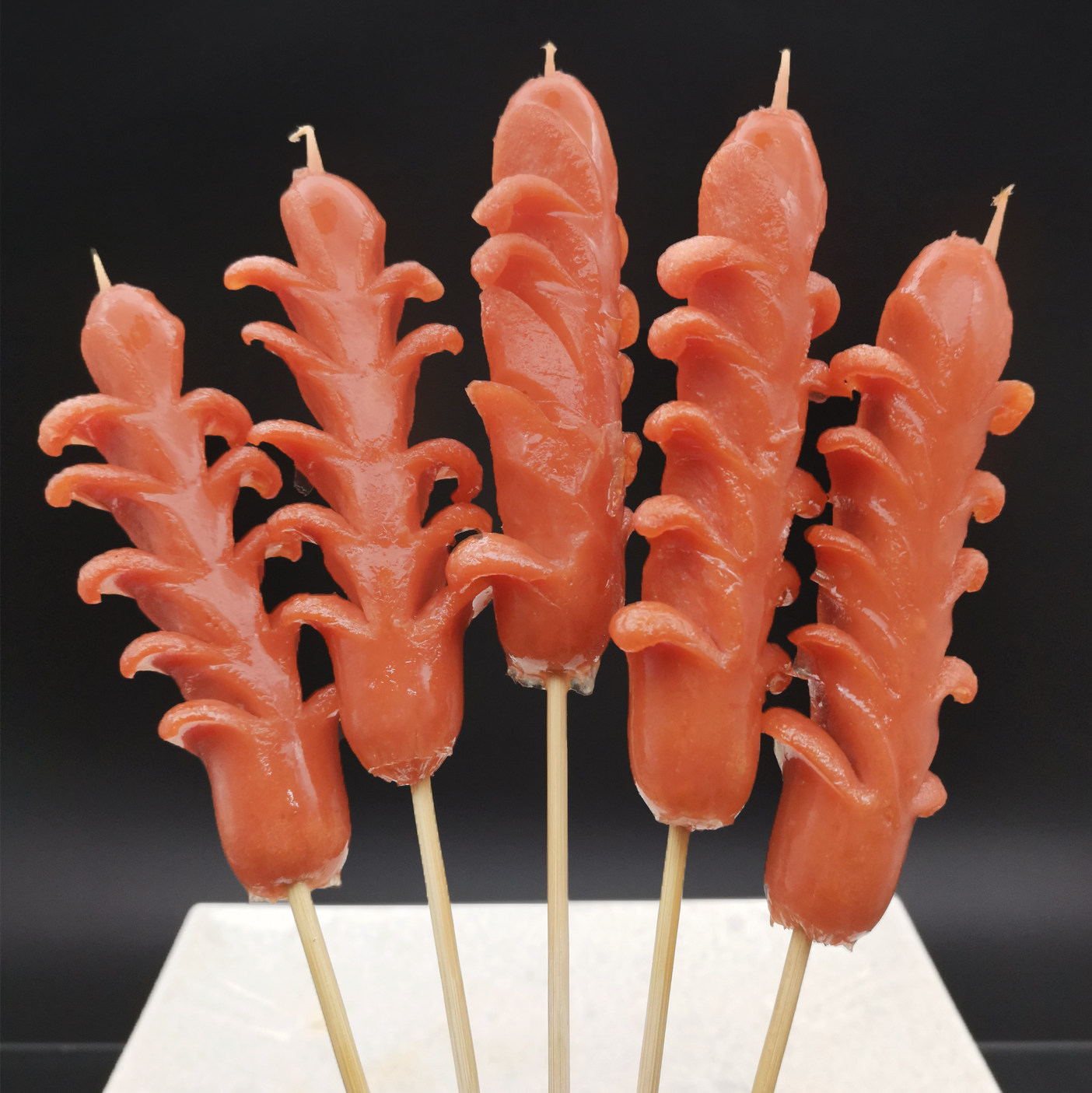 佳怡麦穗肠串开花肠热狗香肠切花烧烤食材烤肠油炸小吃半成品商用