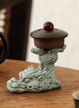 青砂石鱼缸造景桌面貔貅茶宠摆件