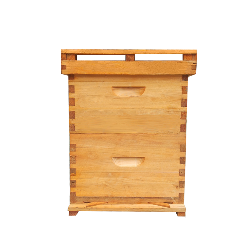 养蜂工具用品蜂具标准蜂箱全杉木煮蜡双层高箱专业厂家隔板铁纱盖-图3